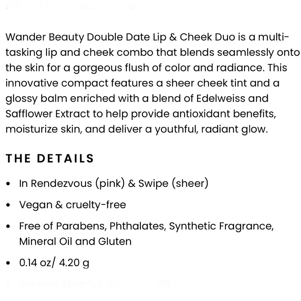 Wander Beauty Double Date Lip and Cheek Balm